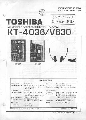 Сервисная инструкция Toshiba KT-4036, V630 ― Manual-Shop.ru
