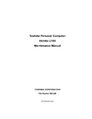 Service manual Toshiba Libretto U100 ― Manual-Shop.ru