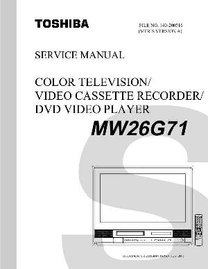Сервисная инструкция Toshiba MW26G71 ― Manual-Shop.ru