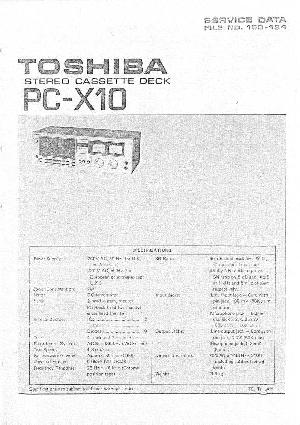 Сервисная инструкция Toshiba PC-X10 ― Manual-Shop.ru