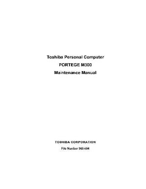 Сервисная инструкция Toshiba Portege M300 ― Manual-Shop.ru