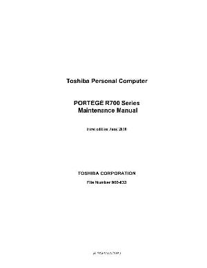 Сервисная инструкция Toshiba PORTEGE-R700, R705 ― Manual-Shop.ru