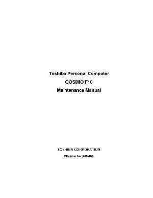 Сервисная инструкция Toshiba Qosmio F10 ― Manual-Shop.ru