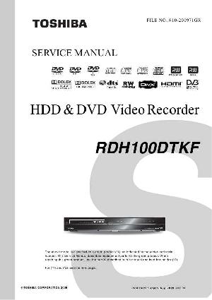 Сервисная инструкция Toshiba RD-H100DTKF ― Manual-Shop.ru