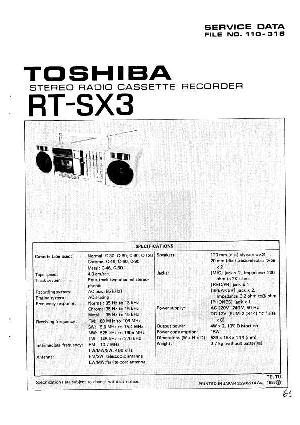 Сервисная инструкция Toshiba RT-SX3 ― Manual-Shop.ru