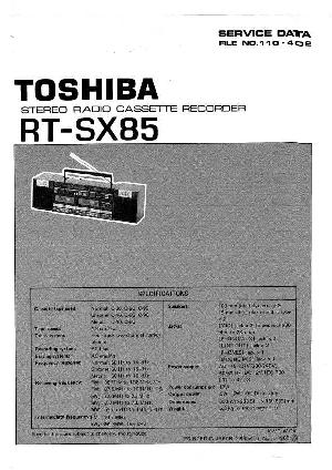 Сервисная инструкция Toshiba RT-SX85 ― Manual-Shop.ru