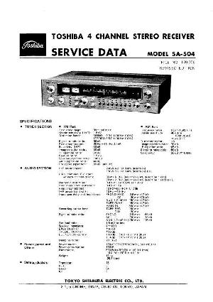 Сервисная инструкция Toshiba SA-504 ― Manual-Shop.ru