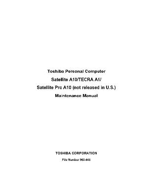Сервисная инструкция Toshiba Satellite A10, Satellite Pro A10, Tecra A1 ― Manual-Shop.ru