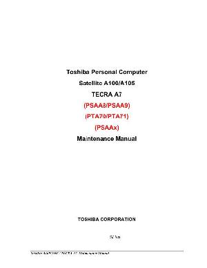 Сервисная инструкция Toshiba Satellite A100, Satellite A105, Tecra A7 ― Manual-Shop.ru