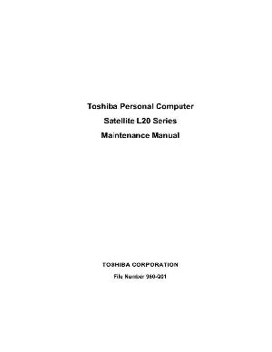 Сервисная инструкция Toshiba Satellite L20 ― Manual-Shop.ru