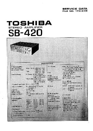 Сервисная инструкция Toshiba SB-420 ― Manual-Shop.ru
