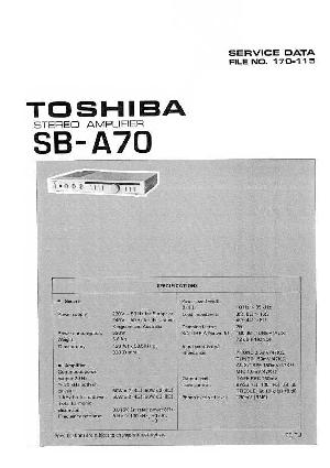 Сервисная инструкция Toshiba SB-A70 ― Manual-Shop.ru