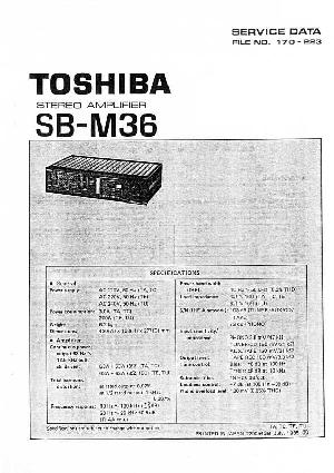 Сервисная инструкция Toshiba SB-M36 ― Manual-Shop.ru