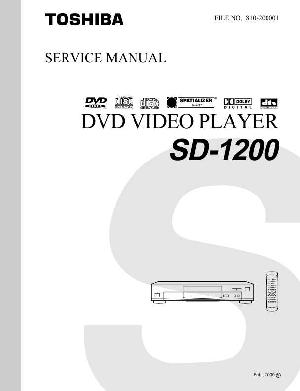 Сервисная инструкция Toshiba SD-1200 ― Manual-Shop.ru