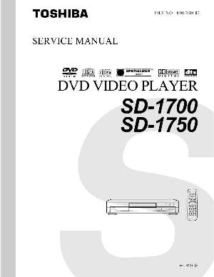 Сервисная инструкция Toshiba SD-1700 ― Manual-Shop.ru