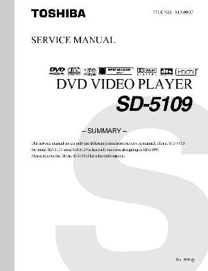 Сервисная инструкция Toshiba SD-5109 ― Manual-Shop.ru
