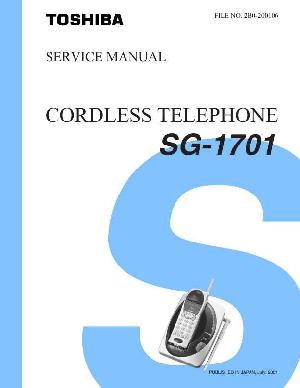 Сервисная инструкция Toshiba SG-1701 ― Manual-Shop.ru