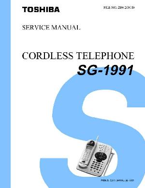 Сервисная инструкция Toshiba SG-1991 ― Manual-Shop.ru