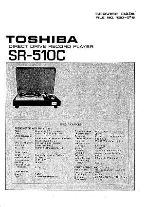 Сервисная инструкция Toshiba SR-510C ― Manual-Shop.ru