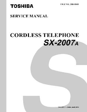 Сервисная инструкция Toshiba SX-2007A ― Manual-Shop.ru