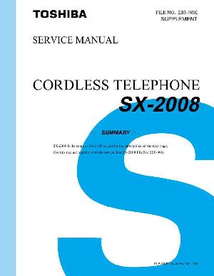 Сервисная инструкция Toshiba SX-2008 ― Manual-Shop.ru