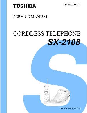 Сервисная инструкция Toshiba SX-2108 ― Manual-Shop.ru