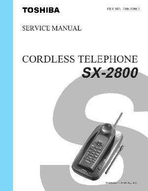 Сервисная инструкция Toshiba SX-2800 ― Manual-Shop.ru