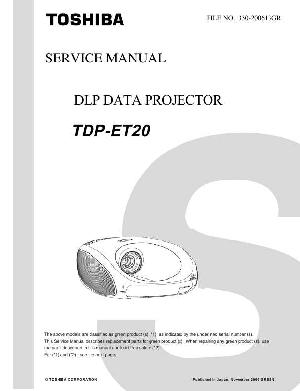 Сервисная инструкция Toshiba TDP-ET20 ― Manual-Shop.ru