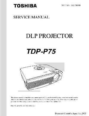 Сервисная инструкция Toshiba TDP-P75 ― Manual-Shop.ru
