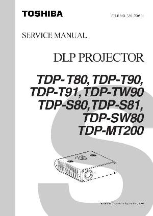Сервисная инструкция Toshiba TDP-T80, TDP-T90, TDP-T91, TDP-TW90 ― Manual-Shop.ru