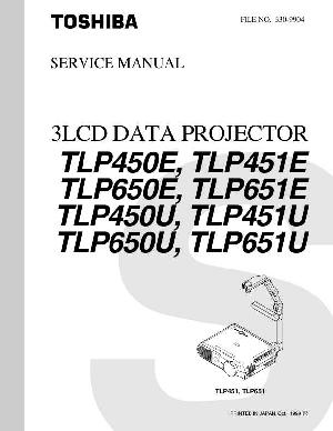 Сервисная инструкция Toshiba TLP-450, TLP-451, TLP-650, TLP-651 ― Manual-Shop.ru