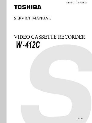 Сервисная инструкция Toshiba W-412C ― Manual-Shop.ru
