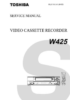 Сервисная инструкция Toshiba W-425 ― Manual-Shop.ru