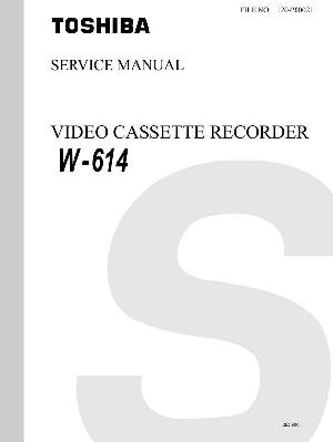 Сервисная инструкция Toshiba W-614 ― Manual-Shop.ru