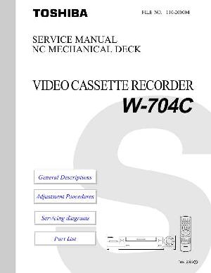 Сервисная инструкция Toshiba W-704C ― Manual-Shop.ru
