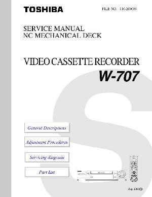 Сервисная инструкция Toshiba W-707 ― Manual-Shop.ru