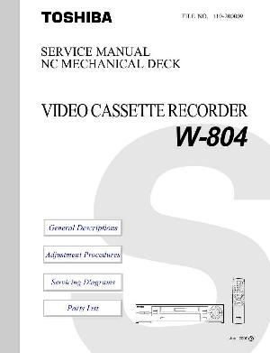 Service manual Toshiba W-804 ― Manual-Shop.ru