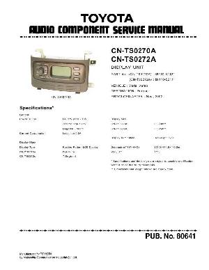 Сервисная инструкция TOYOTA Panasonic CN-TS0270A ― Manual-Shop.ru