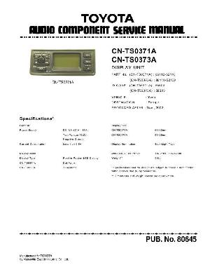 Service manual TOYOTA Panasonic CN-TS0371A ― Manual-Shop.ru