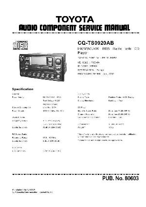 Сервисная инструкция PANASONIC CQ-TS0920AB ― Manual-Shop.ru