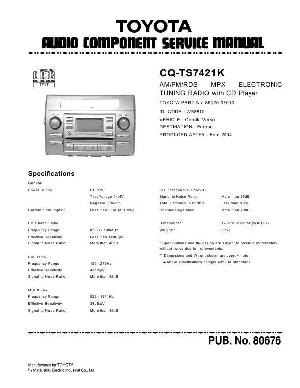 Сервисная инструкция Panasonic CQ-TS7421K ― Manual-Shop.ru