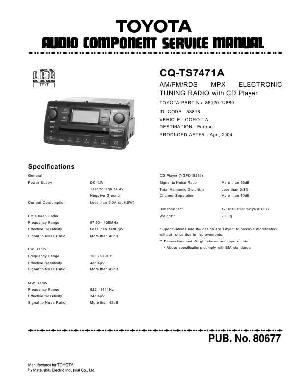 Сервисная инструкция TOYOTA Panasonic CQ-TS7471A ― Manual-Shop.ru