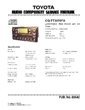 Сервисная инструкция Panasonic CQ-TT3070FA ― Manual-Shop.ru