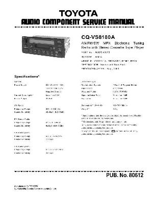Сервисная инструкция PANASONIC CQ-VS8180A ― Manual-Shop.ru