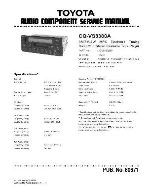 Сервисная инструкция PANASONIC CQ-VS8380A ― Manual-Shop.ru
