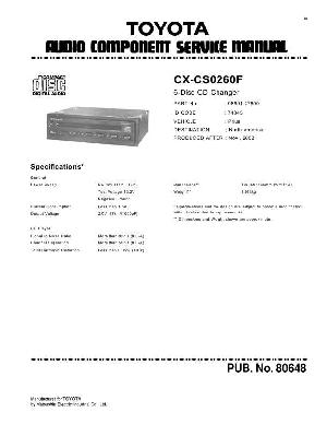 Сервисная инструкция TOYOTA Panasonic CX-CS0260F ― Manual-Shop.ru
