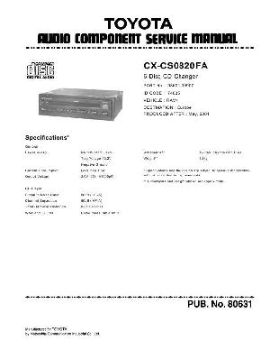 Сервисная инструкция TOYOTA Panasonic CX-CS0820FA ― Manual-Shop.ru