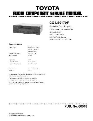 Сервисная инструкция PANASONIC CX-LS0170F ― Manual-Shop.ru
