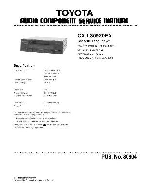 Service manual PANASONIC CX-LS0920FA ― Manual-Shop.ru