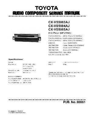 Service manual PANASONIC CX-VS5983, CX-VS5984, CX-VS5985 ― Manual-Shop.ru